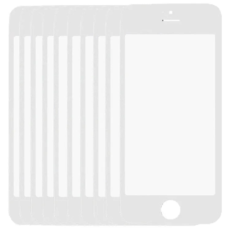 Voorglas-lens voor iPhone 5 en 5S, 10 stuks (wit)