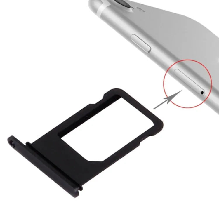 Kaarthouder (simkaarttray) voor iPhone 7 (zwart)