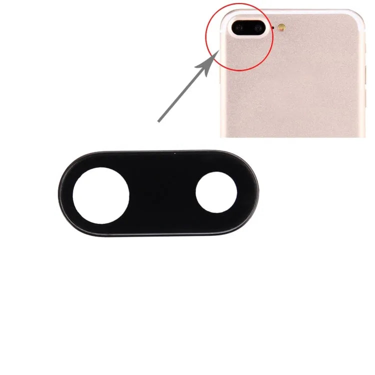 Achterste cameralens (afdekglas) voor iPhone 7 Plus (zwart)