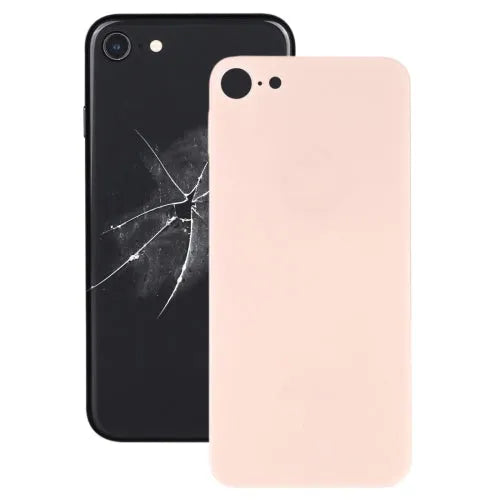 Achterkant glas met camera-uitsparing en lijm voor iPhone 8 (goud)