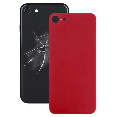 Achterkant glas met camera-uitsparing en lijm voor iPhone 8 (rood)