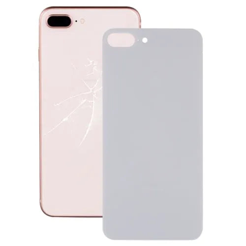 Achterkant glas met camera-uitsparing en lijm voor iPhone 8 Plus (wit)