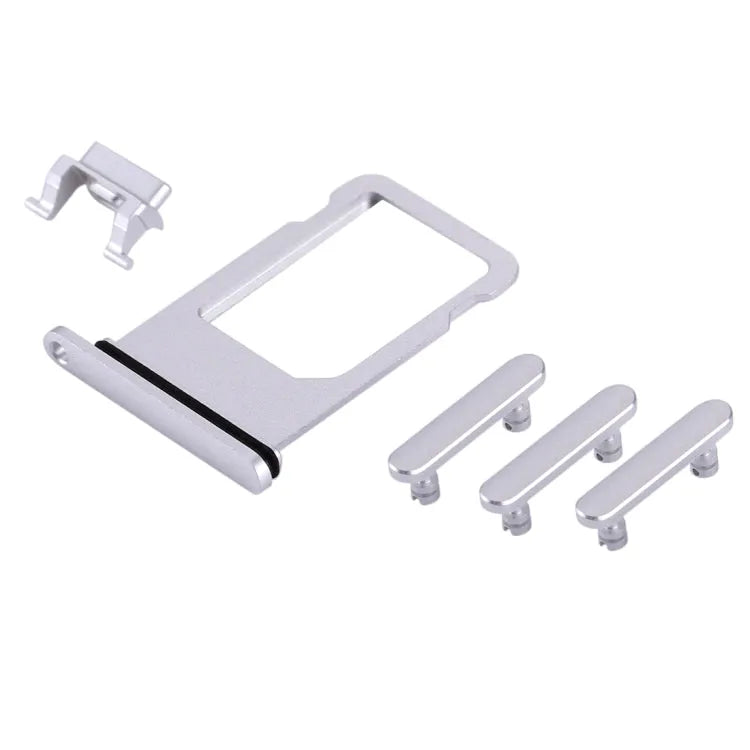 Knoppenset met simlade, volume-, aan/uit- en trilknop voor iPhone 8 Plus (zilver)
