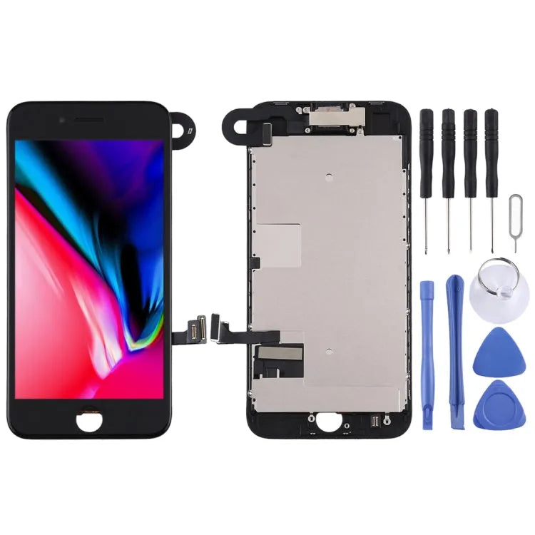 TFT LCD-scherm met digitizer en frontcamera voor iPhone 8 (zwart)