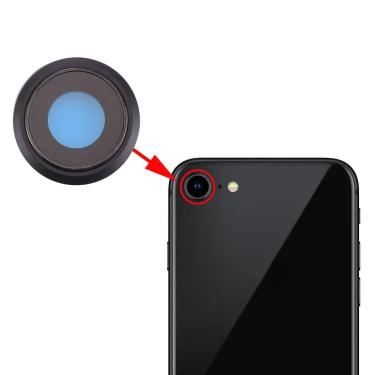 Lensring voor achtercamera voor iPhone 8 (zwart)