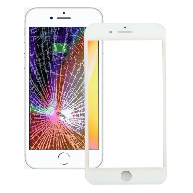 Voorglas met frame en OCA-lijm voor iPhone 8 (wit)