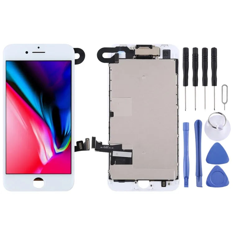 TFT lcd-scherm met digitizer en voorcamera voor iPhone 8 (wit)