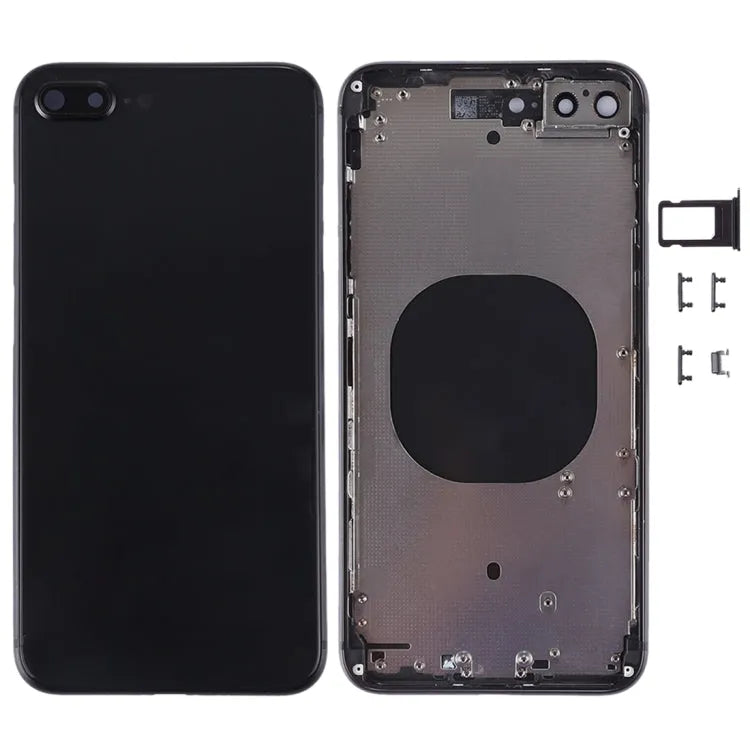 Achterkant behuizing voor iPhone 8 Plus (zwart)