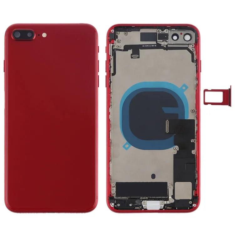 Achterbehuizing compleet met flexkabels en kaartlade voor iPhone 8 Plus (rood)