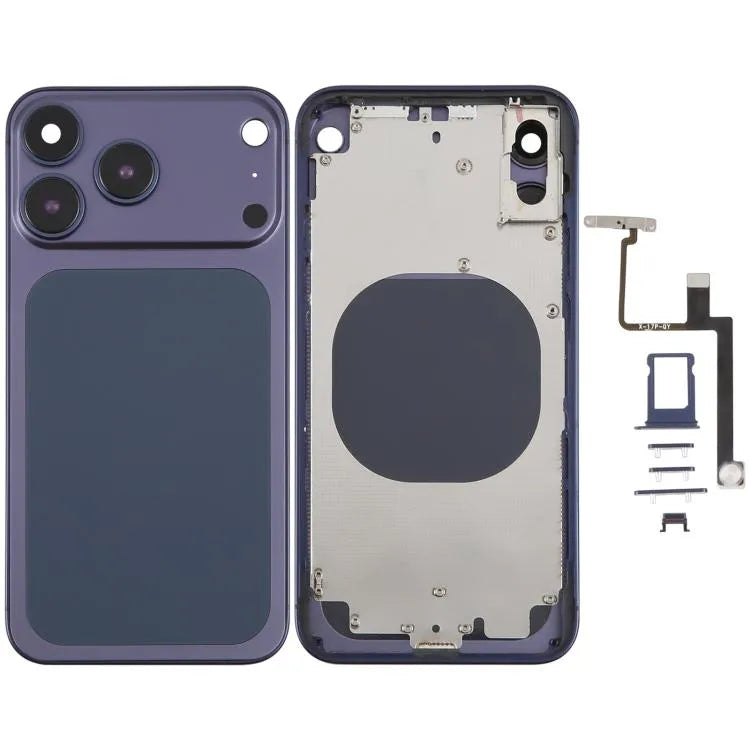 Achterbehuizing in iP17 Pro look voor iPhone X (blauw)