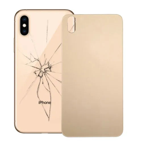 Glazen achterklep voor iPhone X (goud)