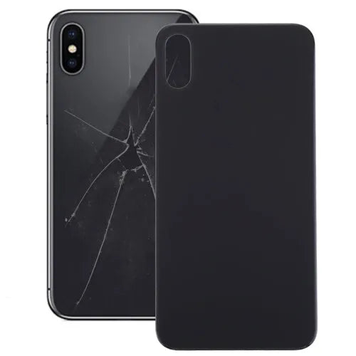 Glazen achterklep voor iPhone X (zwart)