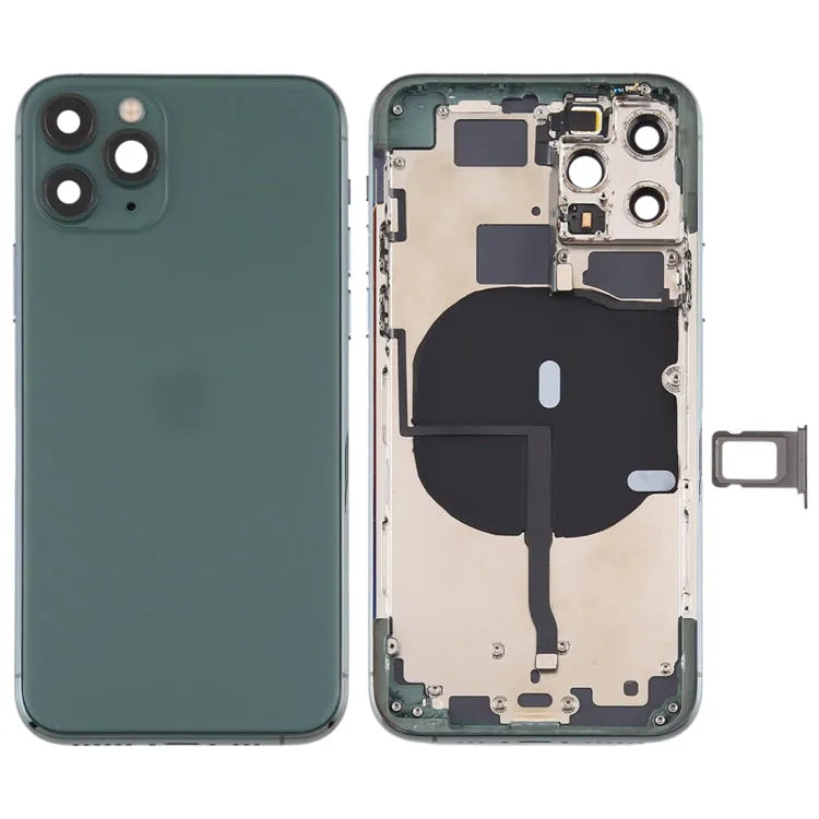 Achterklep compleet + flex en laadmodule voor iPhone 11 Pro Max (groen)
