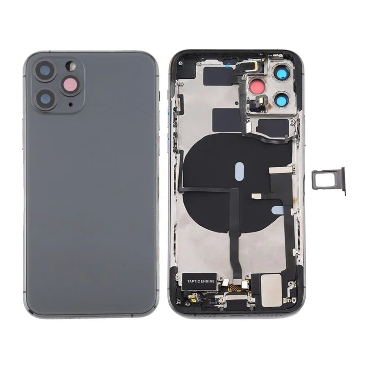 Battery back cover-assembly compleet met flexkabels en oplaadpoort voor iPhone 11 Pro Max (grijs)