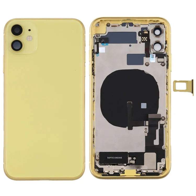 Complete behuizing-achterkant met onderdelen voor iPhone 11 (geel)