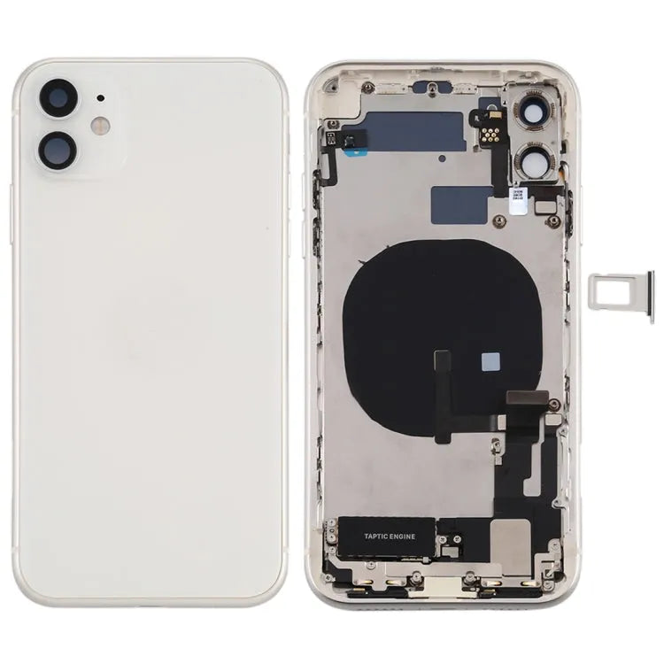 Complete behuizing-achterkant met onderdelen voor iPhone 11 (wit)