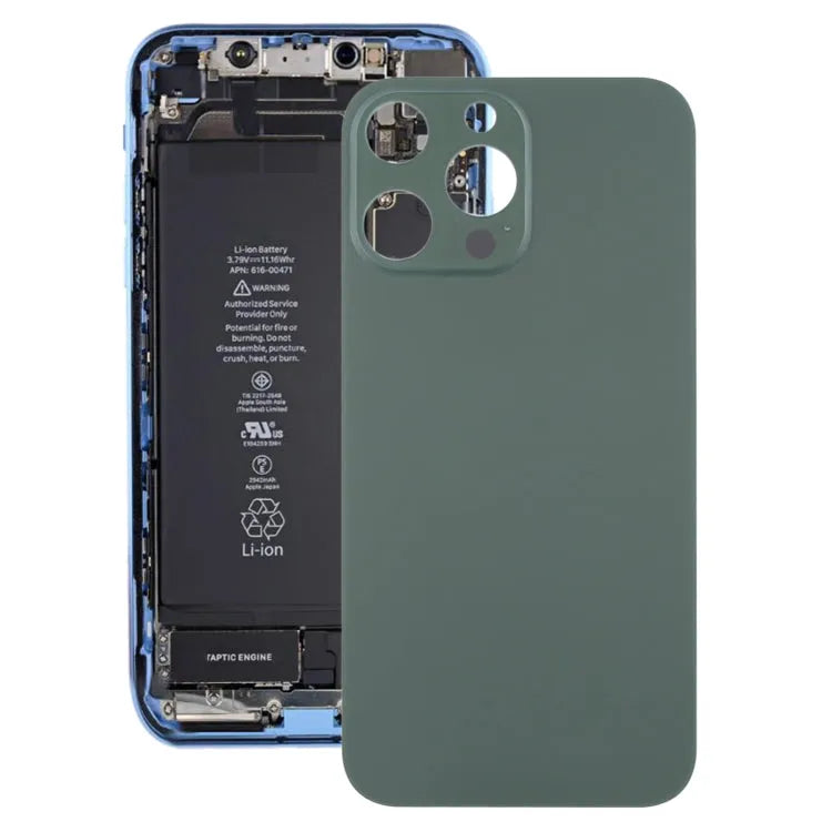 Glazen achterkant in iPhone 13 Pro-look voor iPhone XR (groen)