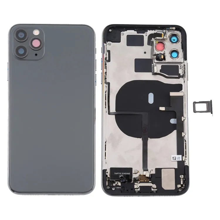 Achterklep volledig voorgemonteerd met camerakap voor iPhone 11 Pro (groen)