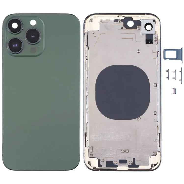 Achterbehuizing met galvanisch frame in iPhone 13 Pro-look voor iPhone XR (groen)