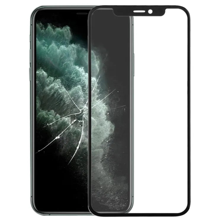 Voorscherm glazen buitenlens voor iPhone 11 Pro (zwart, los glas)