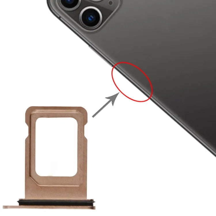 Simkaarthouder met afdichting voor iPhone 11 Pro en 11 Pro Max (goud)