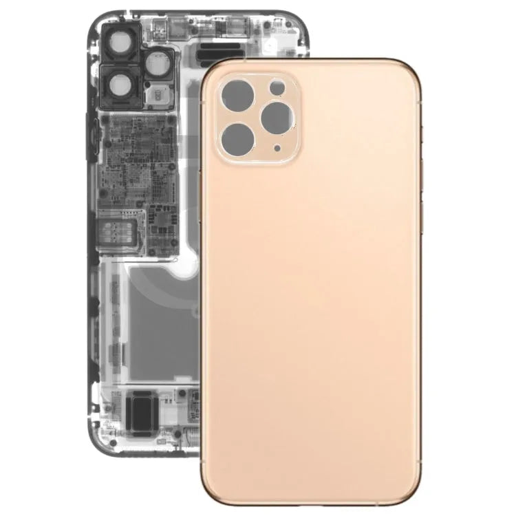 Glazen achterpaneel batterijdeksel voor iPhone 11 Pro Max (goud)
