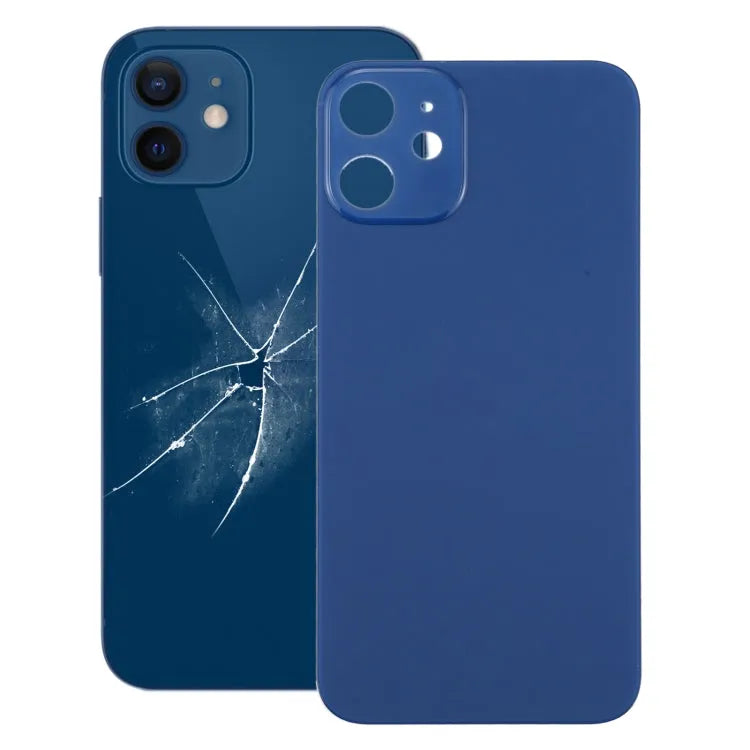 Achterklep batterijdeksel met grote cameralens-uitsparing voor iPhone 12 Mini (blauw)