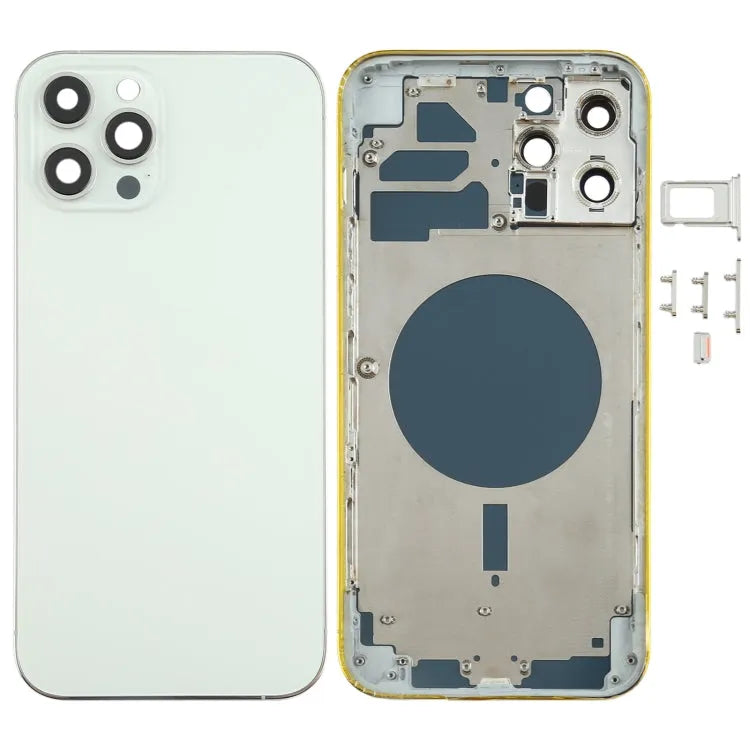 Achterbehuizing met SIM-lade, zijknoppen en cameralens voor iPhone 12 Pro Max (groen)