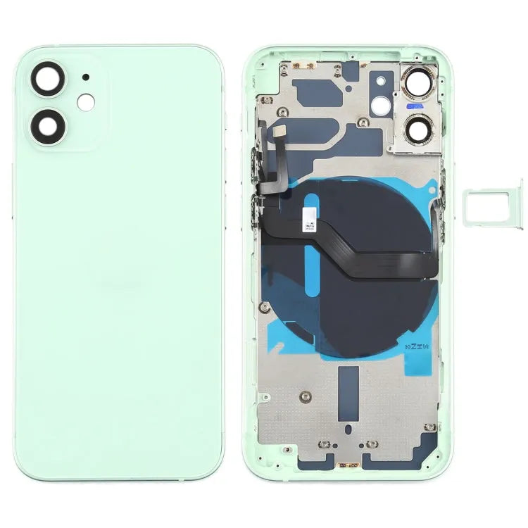 Batterij-achterkant voor iPhone 12 Mini (met zijknoppen, simlade, power+volume flex en draadloos laden) — variant A