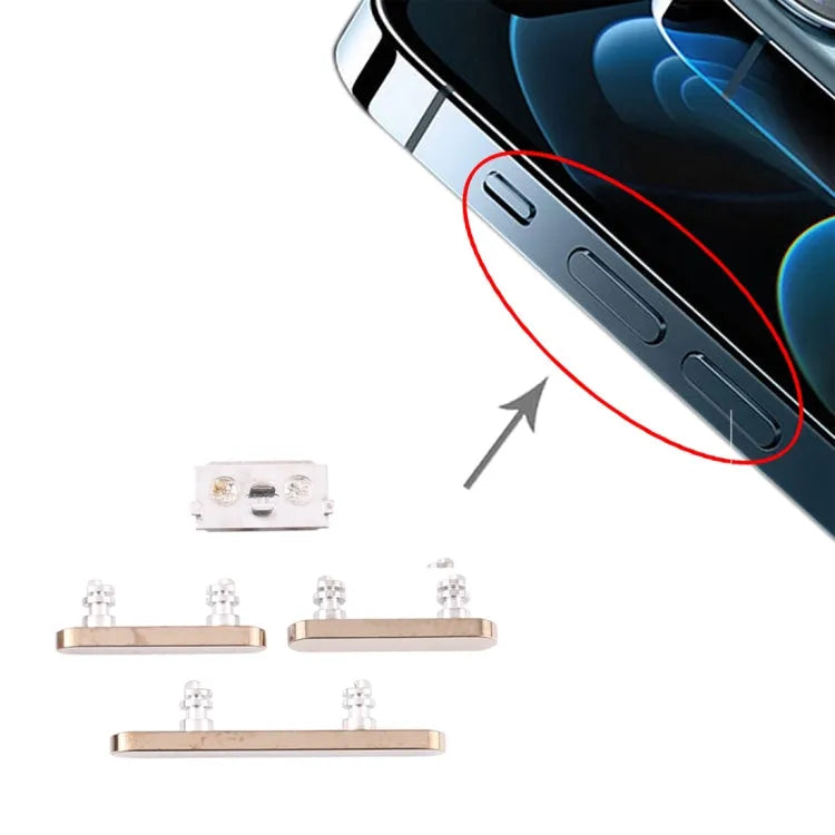Aan-uitknop en volumeknop voor iPhone 12 Pro Max (goud)