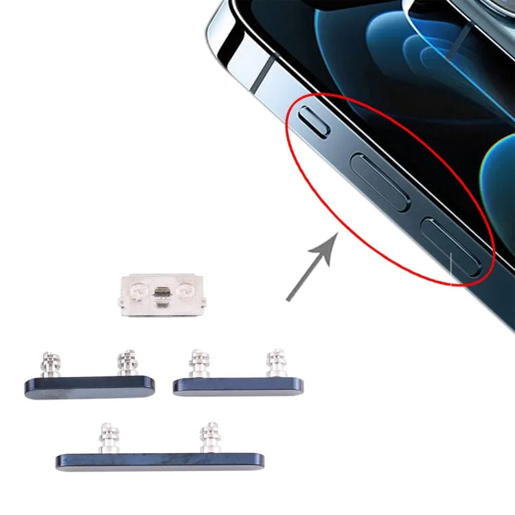 Aan-uitknop en volumeknop voor iPhone 12 Pro Max (blauw)