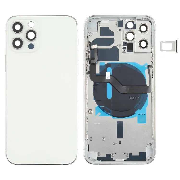 Batterij-achterkant compleet voor iPhone 12 Pro (zilver)