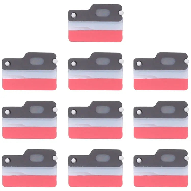 Stofdichte microfoon-mesh voor iPhone 12 Pro Max, 10 stuks (wit)