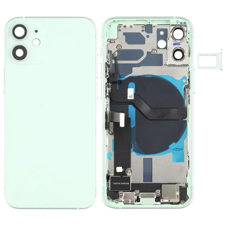Achterkant-assembly met knoppen en oplaadmodule voor iPhone 12 Mini (groen)