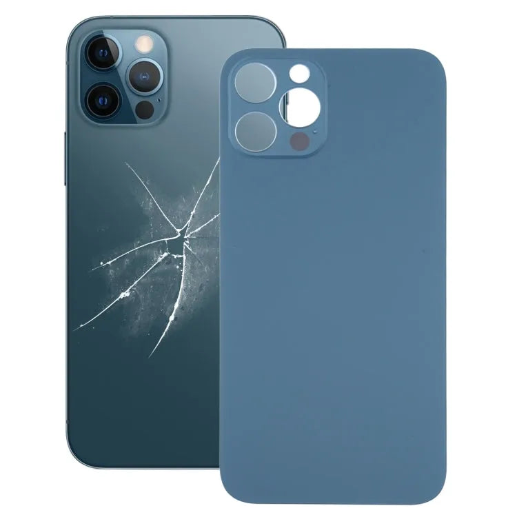 Achterbehuizing met grote camera-uitsparing voor iPhone 12 Pro (blauw)