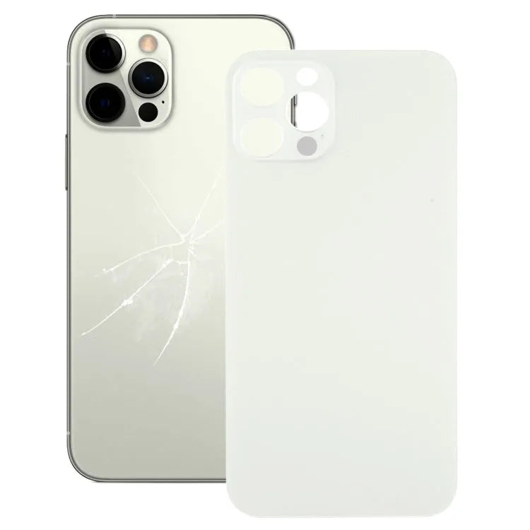 Achterbehuizing met grote camera-uitsparing voor iPhone 12 Pro (wit)