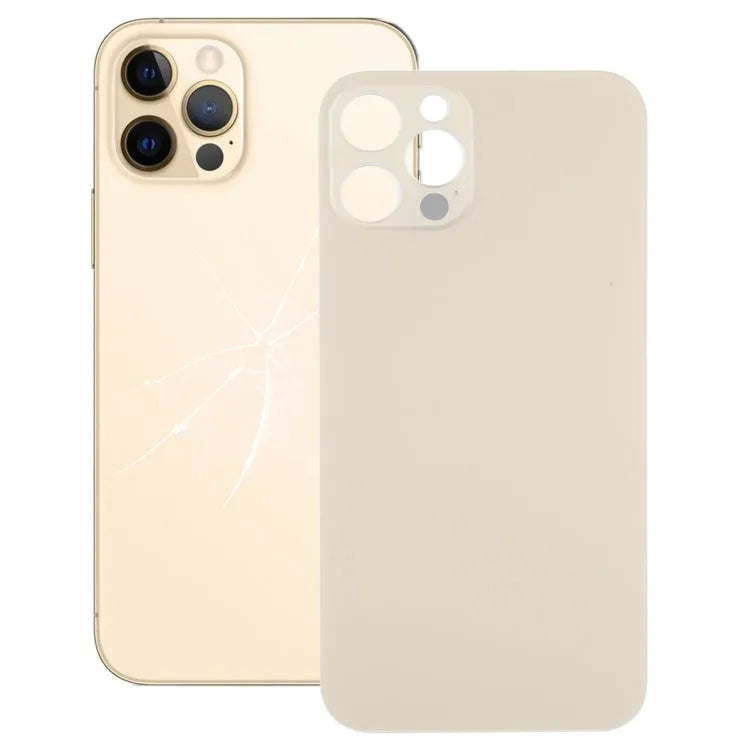 Achterbehuizing met grote camera-uitsparing voor iPhone 12 Pro (goud)