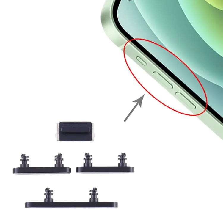 Aan/uit-knop en volumeknoppen voor iPhone 12 Mini (zwart)