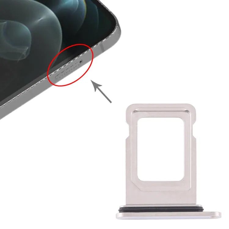 Dual-sim simkaarthouder voor iPhone 12 Pro Max (zilver)