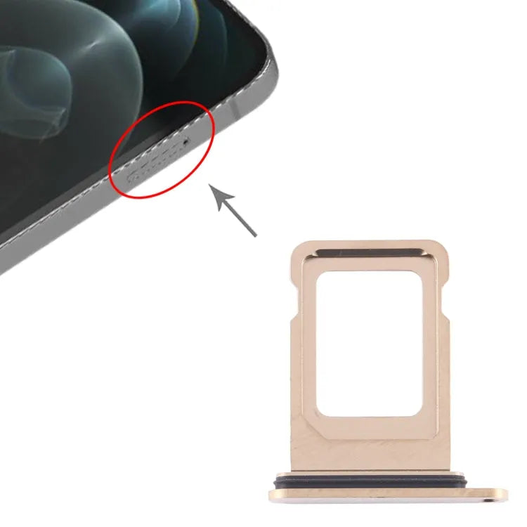 Dual-sim simkaarthouder voor iPhone 12 Pro Max (goud)