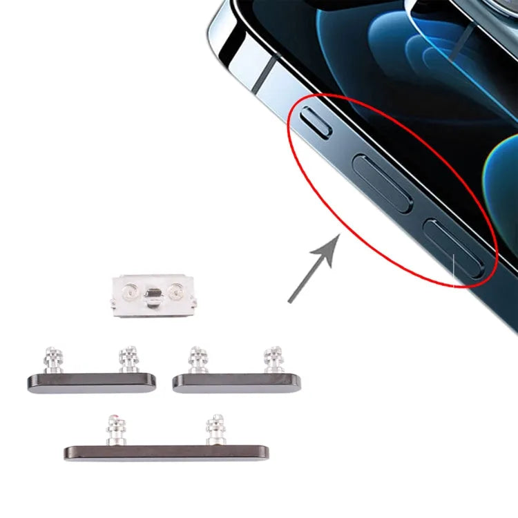Aan/uit-knop en volumeknop voor iPhone 12 Pro (grafiet)