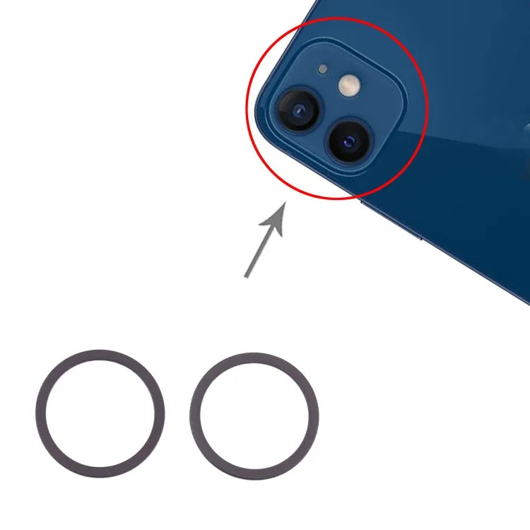 Cameralens-beschermring iPhone 12 (zwart, 2 stuks)