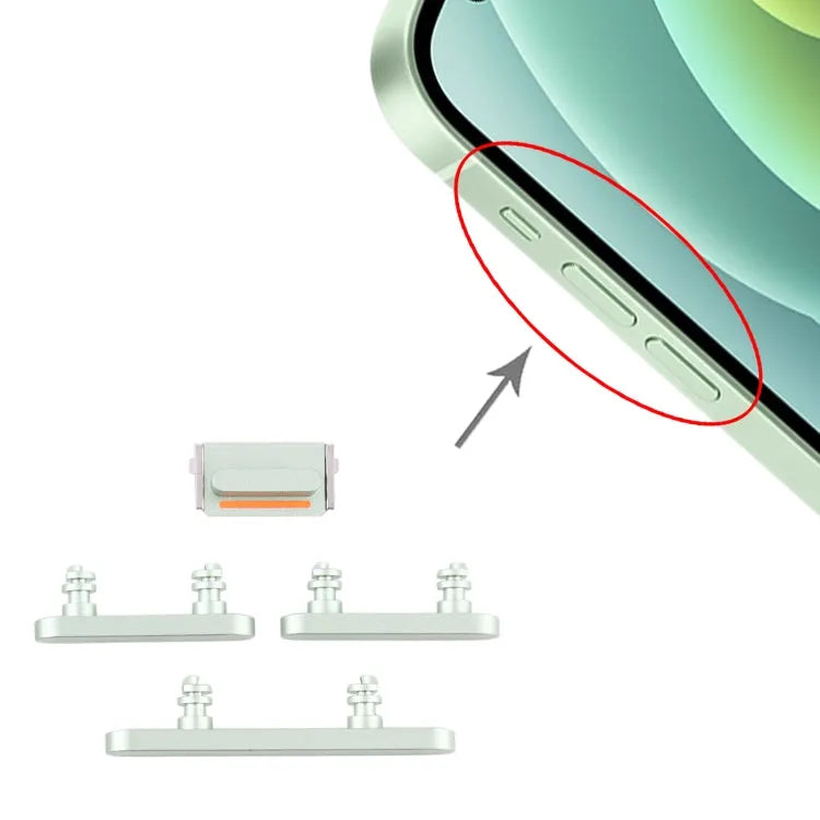 Aan-uit- en volumeknoppenset voor iPhone 12 (groen)