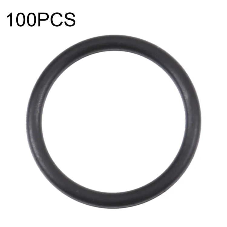 100 stuks waterdichte ringen achtercamera voor iPhone X t/m 12 Pro Max (zwart)