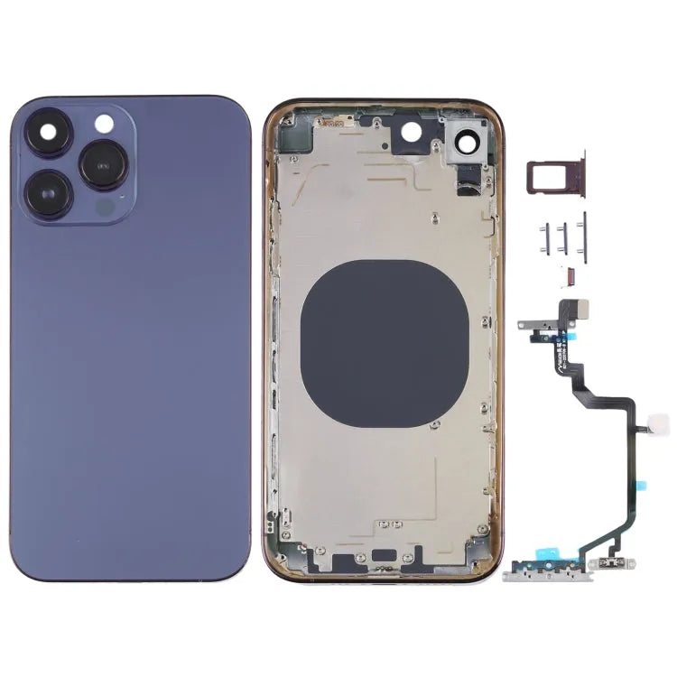 Achterbehuizing met iPhone 14 Pro-uiterlijk voor iPhone XR (paars)