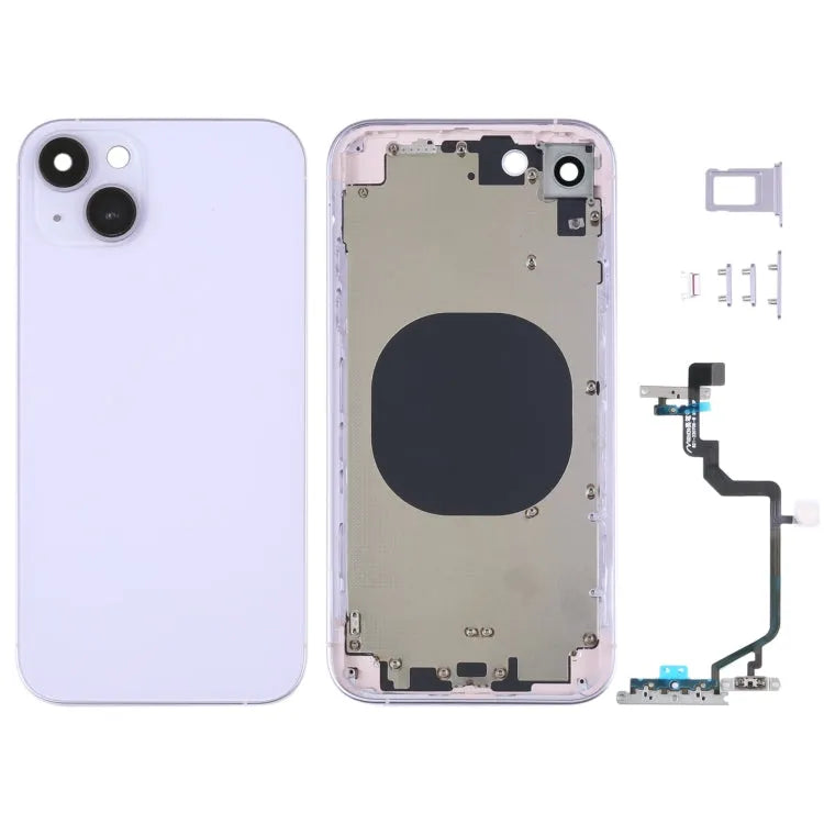 Achterbehuizing met iPhone 14-uiterlijk voor iPhone XR (paars)