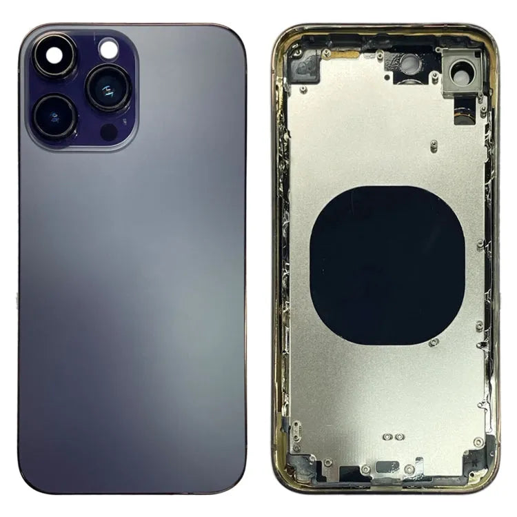 Achterbehuizing met iPhone 14 Pro Max-uiterlijk voor iPhone XR (paars)