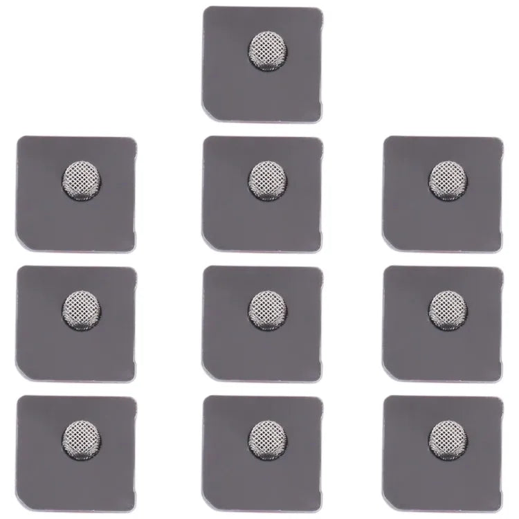 10 stuks microfoon-stofnetjes voor iPhone 12 en 12 Pro (wit)