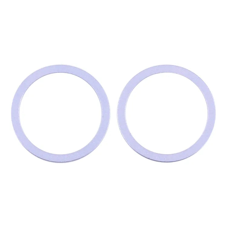 Achteruitrijcamera glaslens met metalen beschermring voor iPhone 12 (paars, 2 stuks)