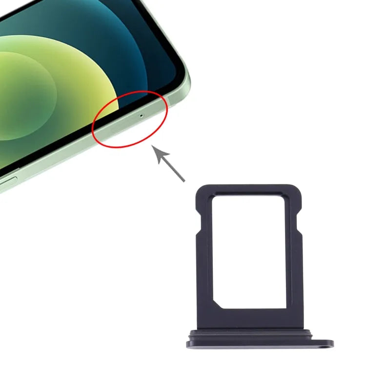Simkaarthouder voor iPhone 12 (zwart)
